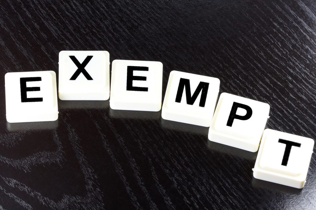 The Word Exempt - A Term Used For Business, Finance and Tax Conc